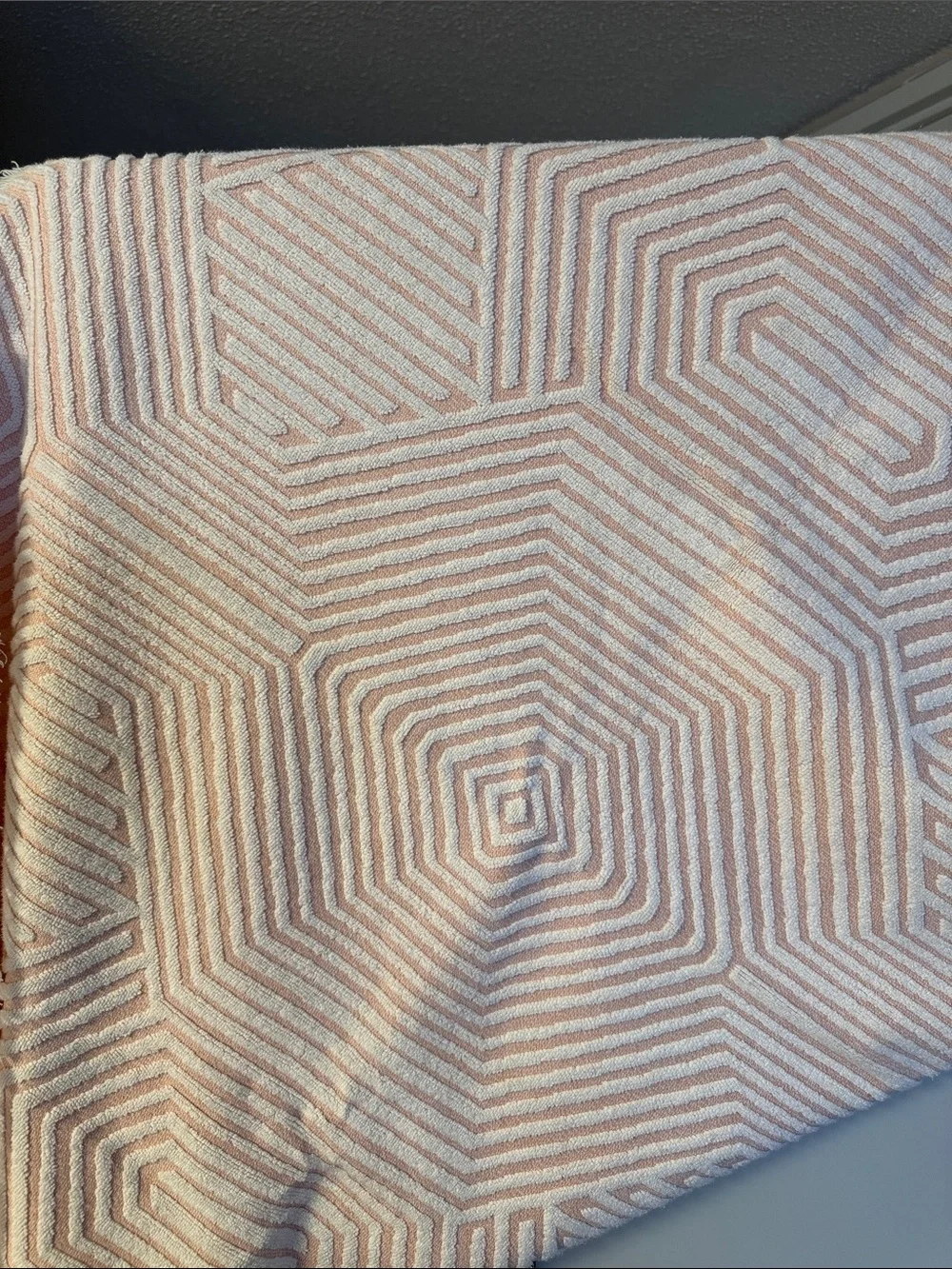 Coyuchi Organic Cotton Beach Towel – Geometric Pattern – Made in Portugal
